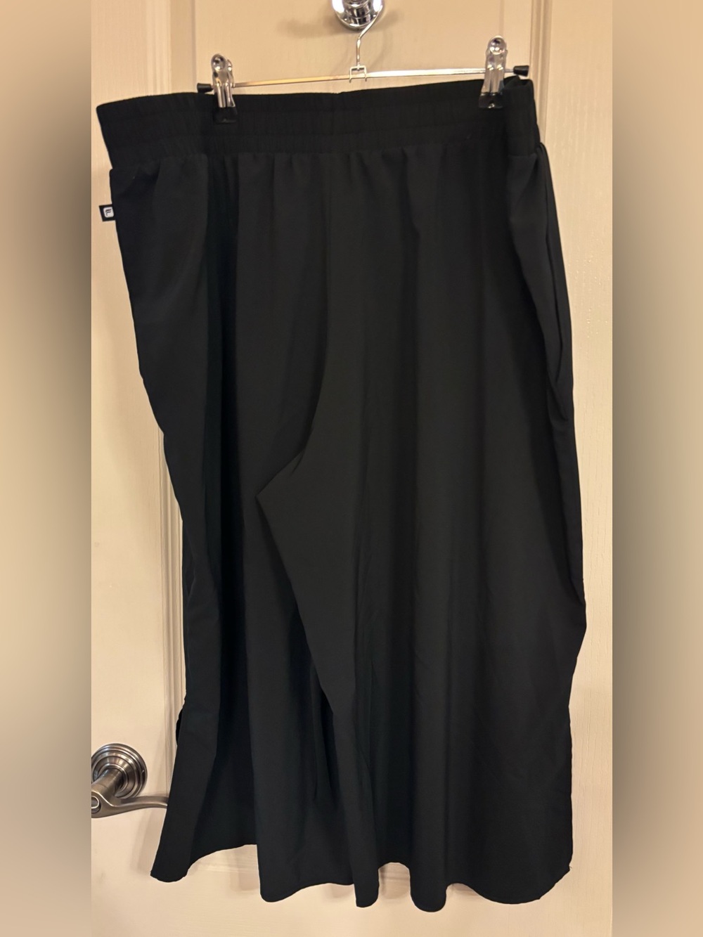 Fabletics Black Gaucho with Side Pockets